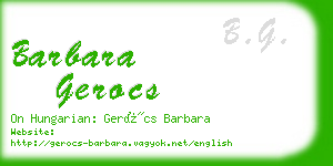 barbara gerocs business card